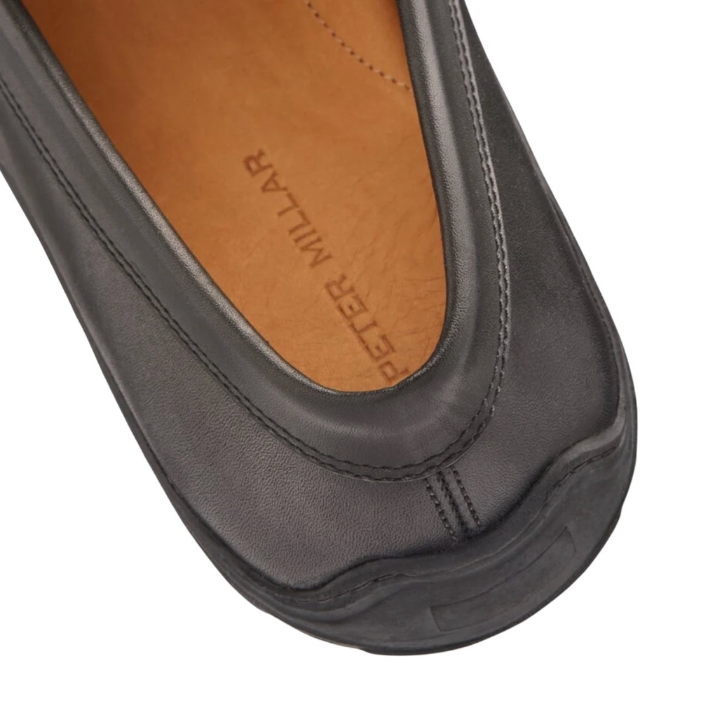 PETER MILLAR • Kiely Black Leather Driving Moccasin Loafers Made In Brazil - Picture 3 of 7